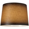 Springcrest Collection Set of 2 Drum Lamp Shades Distressed Crackle Medium 13" Top x 15" Bottom x 10" Slant Spider Replacement Harp and Finial Fitting - 4 of 4