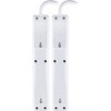 GE 2' Extension Cord with 6 Outlet Power Strip White: 14 AWG Electric Cord, 1800W, UL Listed, Lifetime Warranty - 3 of 4