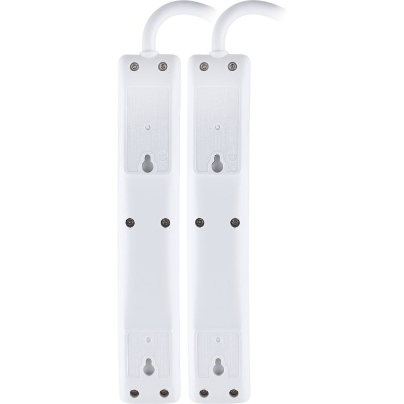 GE 2&#39; Extension Cord with 6 Outlet Power Strip White, 4 of 11