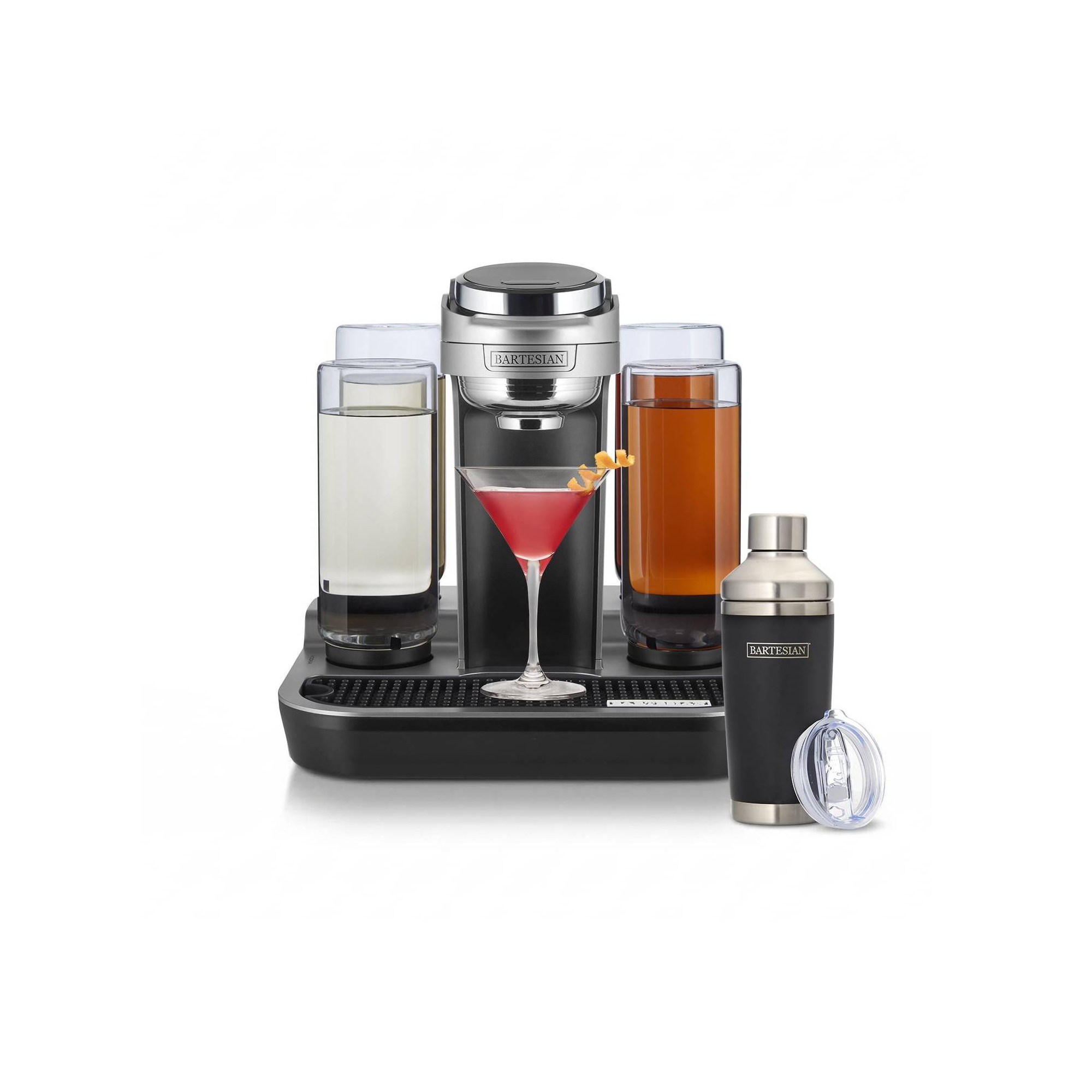 Bartesian Professional Cocktail Maker with 5 Premium Glass Bottle + Shaker