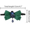 INSPIRE CHIC Women's Satin with Blue Rhinestone Bow Tie 1 Pc - 2 of 4