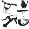 Maggift Kick Scooters Youth Scooter Front and Rear Caliper Dual Brakes Inflatable Front Wheel Ride on Toy for Age 5+, Black, 47.3"*22.8"*33.5" - 4 of 4