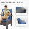 Buenhomino Cushioned Outdoor Wicker Rattan Chair Set Patio Furniture Backyard Seat - 4 of 4