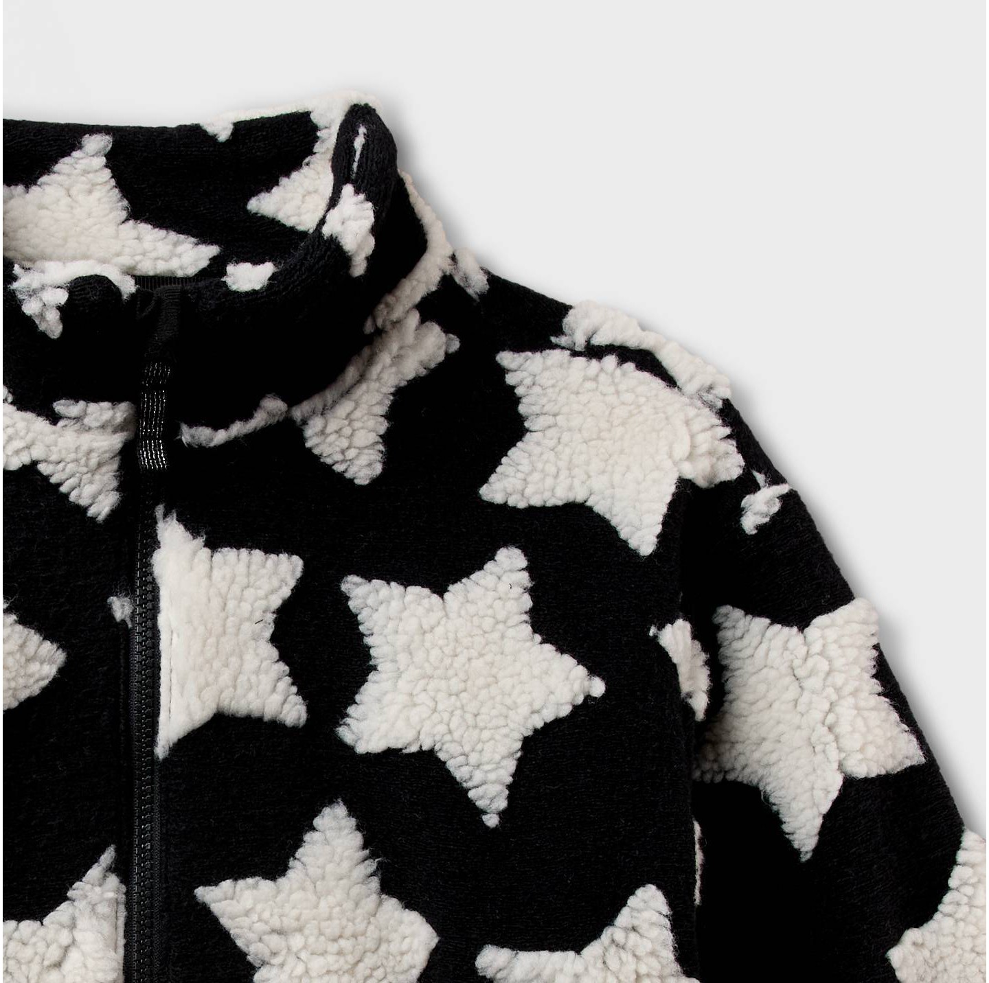 Куртка Cat & Jack Jacquard Fleece Jacket для девочек, цвет: Чёрный — фото 3