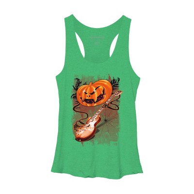 Women's Design By Humans Pumpkin Rocker By cashfish Racerback Tank Top