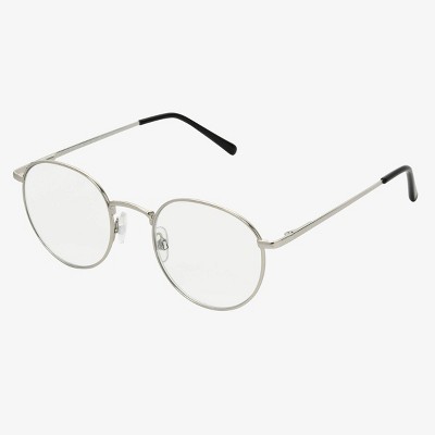 Women's Metal Round Blue Light Filtering Glasses - Universal Thread' Metallic Silver - image 2