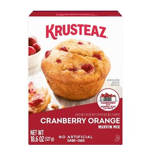 Krusteaz Cranberry Orange Muffin Mix, Cranberry Orange Muffins Made With Real Cranberries and Orange Zest, 18.6 oz Box (Pack of 4) - 1 of 4