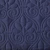 Gulches 3 Piece King Split Corner Pleated Quilted Bedspread,Navy - 2 of 4