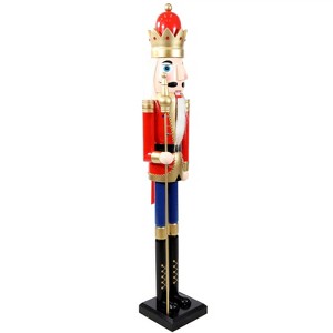 Sunnydaze Arnold the Strong Indoor Decorative Traditional Christmas Wooden Nutcracker Statue, 48-Inch - 1 of 4