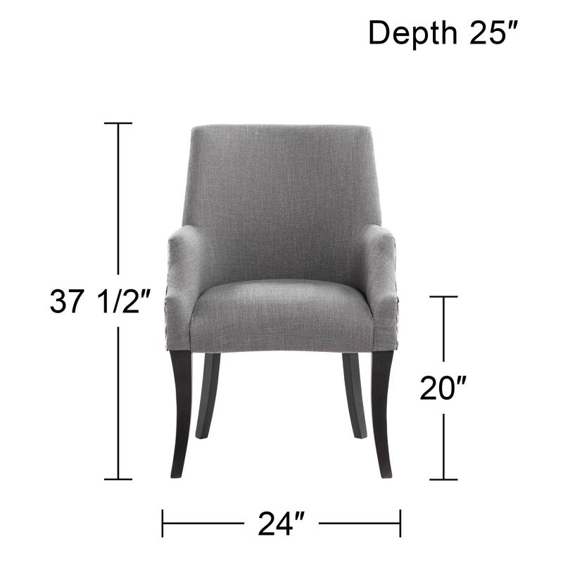 55 Downing Street Kasen Printed Gray Fabric Modern Dining Chair, 4 of 10