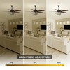Parrot Uncle 52" Farmhouse Black Smart Lighted Ceiling Fan Works with Google Home/Alexa/Tuya - 3 of 4