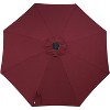 9 Solar Led Spun Poly Patio Umbrella With Push Button Tilt And Crank Burgundy Sunnydaze Decor Target