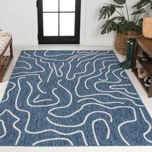 JONATHAN Y Nolan Modern Coastal Organic Shapes Indoor/Outdoor Area Rug - 1 of 4
