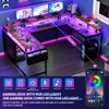 78" U-Shaped Gaming Desk - Reversible L-Shaped Computer Desk with Power Outlets - 4 of 4
