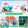 Angel Sar 150-Piece Magnetic Building Blocks, Dark Forest & Glacier Castle Theme, STEM Sensory Toys, Stacking Magnet Cubes for Kids - 4 of 4