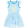 Disney Princess Moana Frozen Rapunzel Jasmine Belle Girls Romper With Skirt Overlay Little Kid to Big - 2 of 4