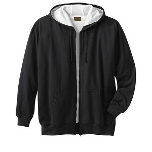 Boulder Creek by KingSize Men's Big & Tall Full-Zip Thermal Hoodie - 1 of 4