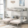 Whisen Modern Style Full over Twin&Twin Size Bunk Bed with Built-in Shelf - 2 of 4