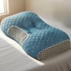 FONTOI 1 Pack Bed Pillow with Removable Cover, All-Season Comfort, Perfect for Home, Hotel, Bed, Blue&Green, 5.5"*5.5"*17" - 2 of 4