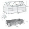 Aghana Digitals Galvanized Raised Garden Bed with Mini Greenhouse Cover, 72"x37"x36" Plastic-Steel - 2 of 4