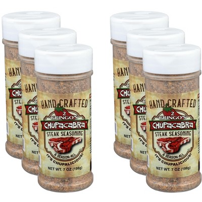 2 Gringos Chupacabra Seasoning Steak Rub- Pack of 6 - 7 oz
