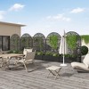 SpassWay 72"H Arch Metal Planter Box with Trellis Raised Garden Bed with Arbor Privacy Screen with Wheels - 3 of 4