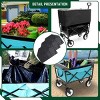 YONWAY Multi-Use Bag Collapsible Foldable Wagon Cart Beach Wagon,Heavy Duty Utility Cart for for Camping ,3pcs plastic Liner bag /Cover - 2 of 4