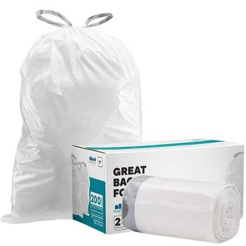 40pk Replacement Durable Garbage Bags, Fits Simplehuman® ‘size ''R''‘, 10L  / 2.6 Gallon