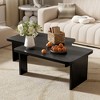 LIVAREEmlen Modern Minimalist Coffee Table Set, Rectangle Coffee Table with Splicing Design, Multifunctional Combination Table for Living Room - 3 of 4
