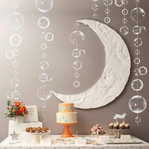 Aoibox 26.4ft White Bubble Garland 4 Pack with 20 PVC Bubbles for Wedding Birthday Baby Shower Ocean Party Room Decor Hanging Streamer - 1 of 4