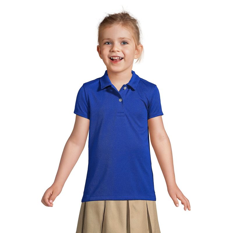Lands' End Kids Short Sleeve Poly Pique Polo Shirt, 3 of 4