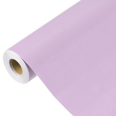 Unique Bargains Wallpaper, Peel and Stick Wallpaper Contact Paper Solid Color Vinyl Self-Adhesive Wall Paper Decorative Purple 394"x15.7"