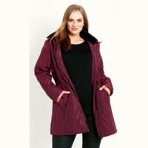 Plus size faux 2024 fur collar coat