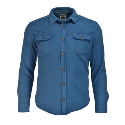 Burnside Men's Button Down Jacquard Fleece Shirt Jacket