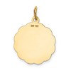 Black Bow Jewelry 14k Yellow Gold Script A Date to Remember Disc Charm or Pendant, 17mm - 3 of 4