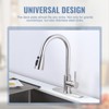 WOWOW 9.6 in. x 2.4 in. x 0.3 in. Stainless Steel Kitchen Sink Faucet Hole Cover Deck Plate in Brushed Nickel - 3 of 4
