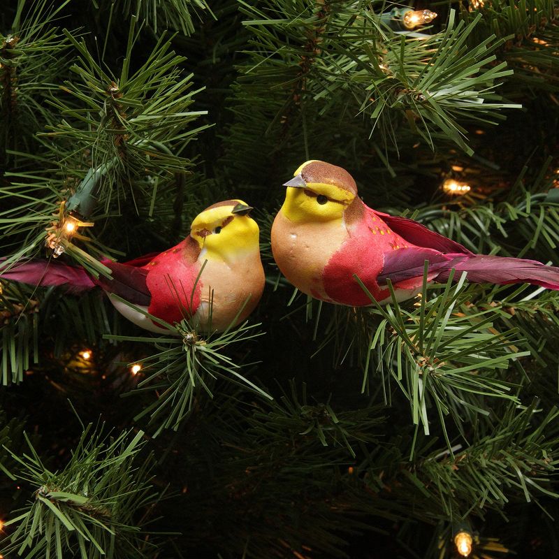 Northlight 12ct Spotted Bird Christmas Ornament Set 4.75" - Red/Yellow, 3 of 4