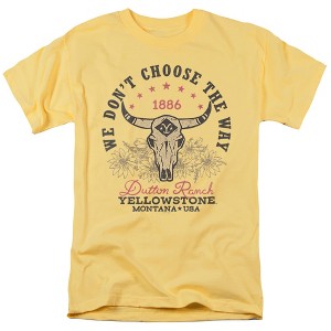 Yellowstone Large Skull Adult T-Shirt Banana - 1 of 4