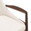 APRILSOUL 26.3'' Modern Minimalist Leisure Armchair, Set of 2, Armchair with L-shaped Armrests and Polyester Fabric for Living Room,White - 3 of 4