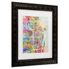 Trademark Fine Art Michael Tompsett Chicago City Street Map II Matted Framed Art - 3 of 4