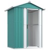 VidaXL Garden Shed Green 49.6"x38.4"x69.7" Galvanized Steel - 4 of 4