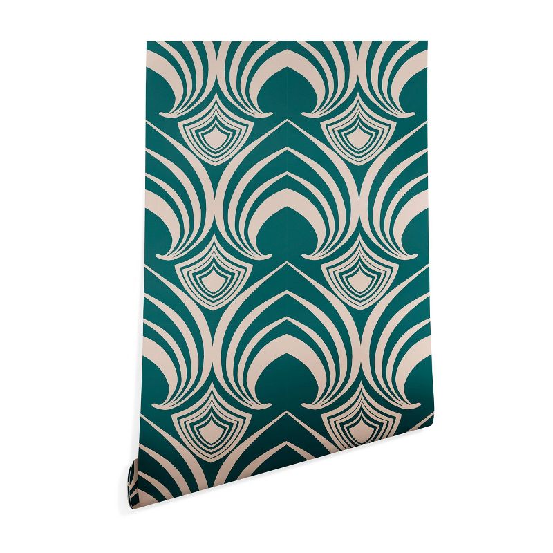 Gabriela Fuente Classic time Wallpaper Green - Deny Designs, 1 of 6