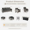 XIZZI Patio Furniture Sets Designed for Outdoor Relaxation, Comfy 3.5-Inch Cushions & 360° Swivel Action for Extra Comfort, 10 Pcs/Set, Black - 3 of 4
