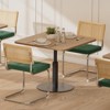Okak Mid Century Breuer Designed Rattan Back Dining Chairs for Kitchen Dining Room,Faux Leather Upholstered Seating Dining Chair Set - 4 of 4