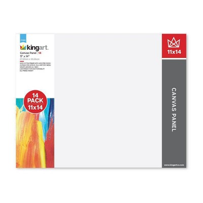 Kingart 11" x 14" 14pc Canvas Panel Board Value Pack