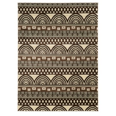 5'x7'6" Roma Lima Area Rug Ivory/Chocolate - Linon