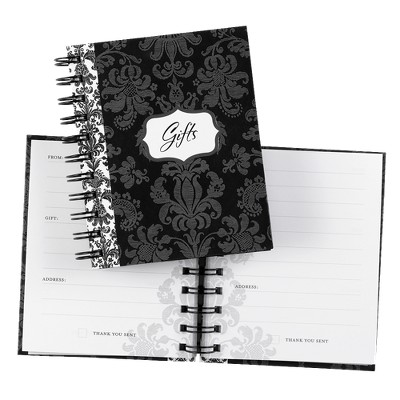 Damask Gift Record Book - Black