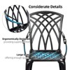 Bistro Set - Outdoor Bistro Set for 2,Wrought Iron Patio Furniture With Umbrella Hole, Rust-Resistant Cast Aluminum Garden Furniture - 3 of 4