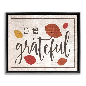Stupell Industries Be Grateful Fall Leaves Typography, 31" x 25" - 1 of 4