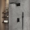 CASAINC 22'' Wall Mounted Rectangular Overhead Dual Function Shower System with Handheld Sprayer - 3 of 4